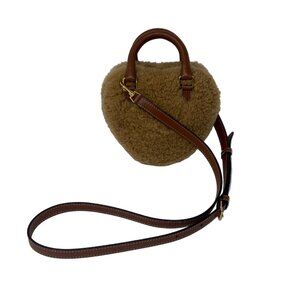 CELINE Beige/Brown Heart Shaped Handbag/Crossbody Sz-S
